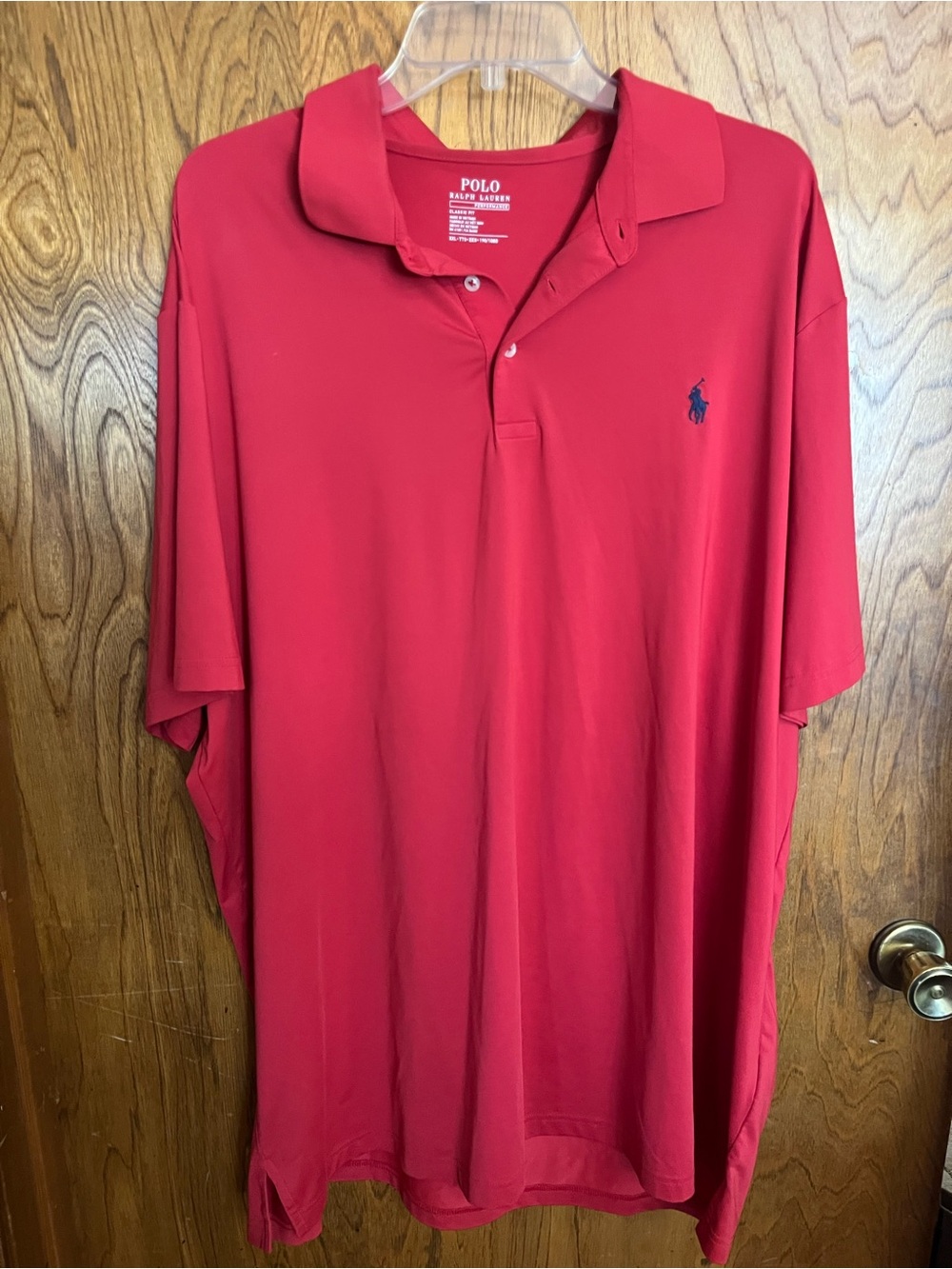 Polo by Ralph Lauren Men’s Red Short-Sleeve Polo with Navy Pony